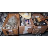 Four boxes of assorted, ceramics, figurines, collectables etc.  (4)