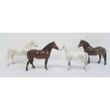 Four Beswick ceramic model ponies "Welsh", "Connemara", "Exmoor" and one other (4)  Condition
