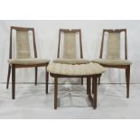 Six mid century G-Plan dining chairs to include two carvers together with one matching stool (7)