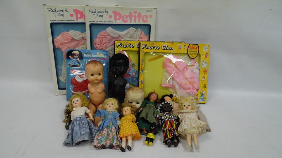 Three boxes 60's/70's dolls, small quantity of hard plastic dolls, doll chair etcetera - Image 2 of 3