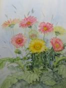 Maureen Radcliffe (20th century) Watercolour  Still life study of flowers, signed and dated 1992
