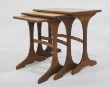 20th century teak nest of three table, probably G-Plan Fresco