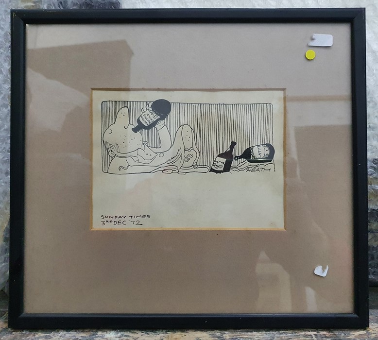Print of Fair Trade from Vanity Fair by Spy, two cartoons, a print of a owl and another framed print - Image 5 of 5