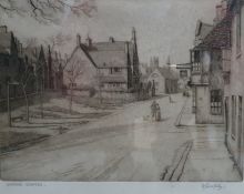 R Sharply Etching  Chipping Camden, signed and titled in pencil, 17cm x 21cm  Two 19th century