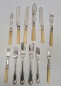 Quantity of Mappin & Webb silver-plated cutlery and Mappin & Webb silver-plated fruit knives and