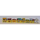 Collection of Matchbox series diecast models to include No.44 refrigerator truck, No.63 fire crash