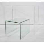 Perspex side table and a glass coffee table, each of similar form (2)