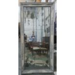 Large rectangular mirror in painted and moulded frame, 99cm x 209cm