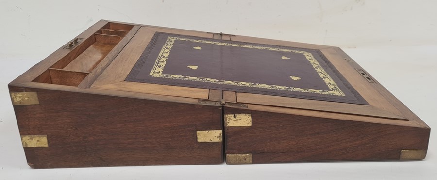 19th century brass-bound writing slope - Image 5 of 9