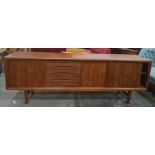 Danish teak sideboard, probably Gunni Omann for Axel Christensen Odder, 240cm long x 47 x 82