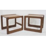 Pair of mid 20th century teak G-Plan style coffee tables (2)