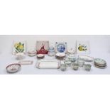 Child's part china tea set with cups, saucers and tureen with cover, a child's part dinner