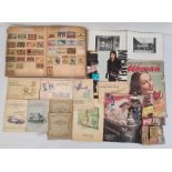 Quantity of assorted ephemera to include an album of early 20th century matchbox covers arranged