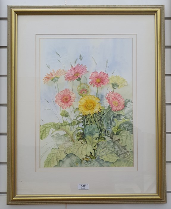 Maureen Radcliffe (20th century) Watercolour  Still life study of flowers, signed and dated 1992 - Image 3 of 7