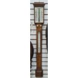 Stick barometer, the dial marked 'Wood, 58 High Street, Southampton'