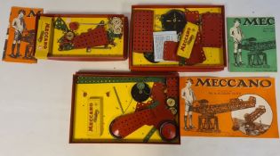 Meccano accessory outfit 1A, boxed, Meccano No.1 outfit and Meccano accessory outfit 3A (3)