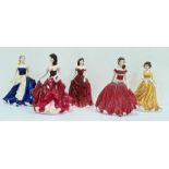 Royal Doulton figures Pretty Ladies 'English Rose', 'Figure of the Year 2008 Olivia' HN5114, '