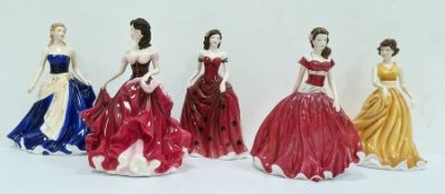 Royal Doulton figures Pretty Ladies 'English Rose', 'Figure of the Year 2008 Olivia' HN5114, '