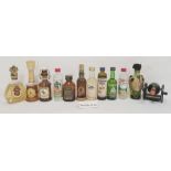 Approximately 140 assorted miniatures of various whiskies, liqueurs, brandies, etc.