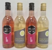 Twelve quarter bottles Italian Pinot Grigio plus twenty quarter bottles Zinfandel Rose (32)