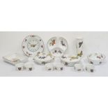Royal Worcester 'Evesham' pattern tableware to include dishes, tureens and covers, wall clock, etc