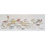 Quantity of assorted cups and saucers to include Royal Worcester 'Aragon' pattern, Royal