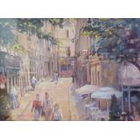 French School 20th Century Oil on board Quai de la Tour Ville, signed Sabin and dated '91, 30 x