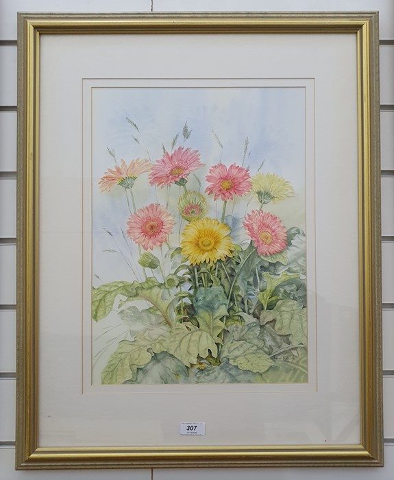 Maureen Radcliffe (20th century) Watercolour  Still life study of flowers, signed and dated 1992 - Image 6 of 7