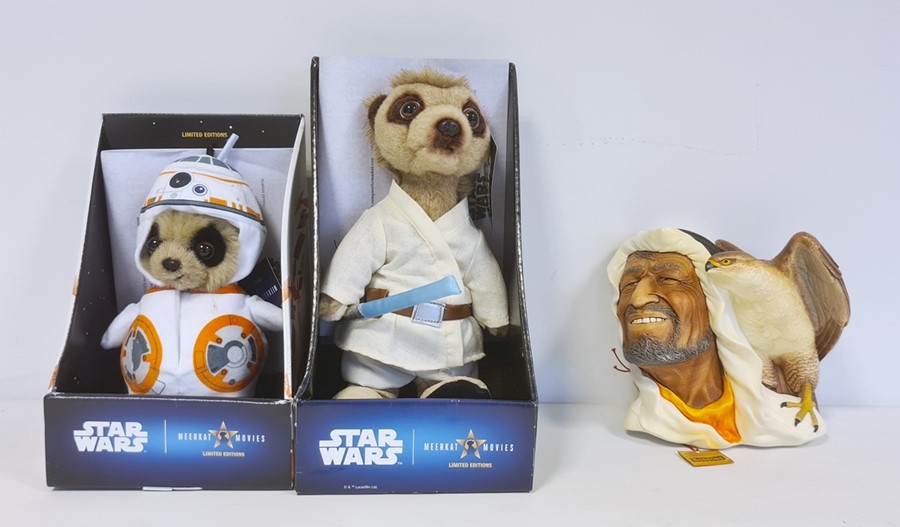 Star Wars 'Meerkat Movies' limited edition Meerkat, boxed and another limited edition toy (2)