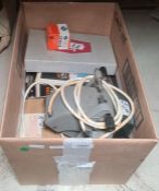 Vintage slide projector, Johnson Universal developing tank (1 box)