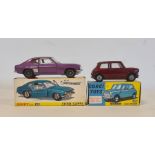 Corgi Toys 77226 dark red Morris Mini-Minor and Dinky Toys Ford Capri (2)