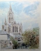 After G Marsh 20th Century Limited edition colour prints Devon views including Truro Cathedral,