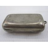 George III silver vinaigrette, rectangular, plain form, Birmingham 1804, maker A&J Zimmerman Ltd(?),