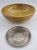 Small Danish silver pin dish by George Jensen of circular design in pattern No. 41 with Swedish