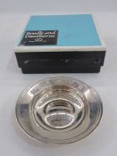 20th century silver circular trinket dish, London makers Boodle & Dunthorne 1.4oz, 8.2cm diameter