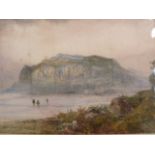 K Sydney (19th century school) Watercolour Fishermen walking along a beach, signed lower left and