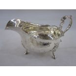 George V silver sauceboat by Adie Brothers Ltd, Birmingham 1933, of typical form with wavy border