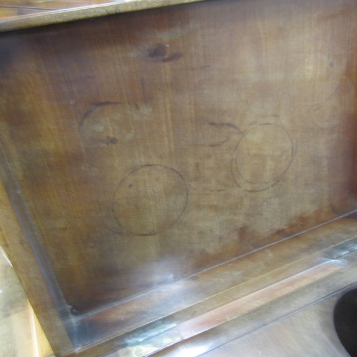 19th century mahogany folding washstand/dressing table, the rectangular top opening to reveal - Image 3 of 10