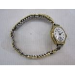Lady's 9ct gold Hirco bracelet watch, the circular dial with subsidiary seconds dial and on