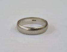 Platinum large wedding band, 7.3g approx  Condition ReportRing size 'R'