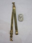 Early to mid-20th century lady's bracelet watch, the shaped rectangular dial inscribed for J. W.
