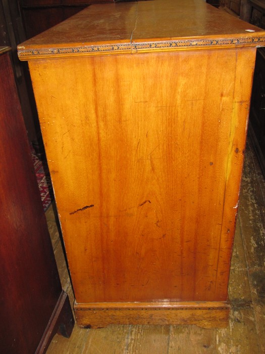 Late 19th/early 20th century walnut chest of two short over two long drawers, to bracket feet, - Image 4 of 7