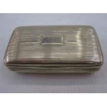 Victorian silver rectangular snuff box, Birmingham 1840, maker Nathaniel Mills, 8cm x 4.5cm, 1.9ozt