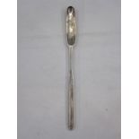 Mid 18th century silver marrow scoop, London 1750, maker Thomas Wallace II, 23.4cm long, 1.1ozt