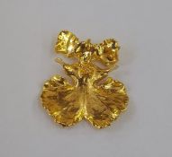 22ct gold plated miniature orchid