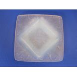 Lalique opalescent square dish 'Vezelay' pattern, 10cm diameter  Condition Reportsurface wear to the