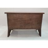20th century oak six-plank coffer with lozenge and groove, 82cm wideCondition ReportCondition