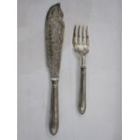 Pair of Victorian silver fish servers by Henry Wilkinson & Co, Sheffield 1873, with pierced and