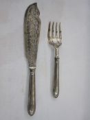 Pair of Victorian silver fish servers by Henry Wilkinson & Co, Sheffield 1873, with pierced and