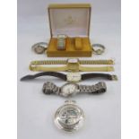 Lady's Tissot automatic PR516 bracelet watch, the circular dial baton markers, date aperture and
